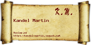 Kandel Martin névjegykártya